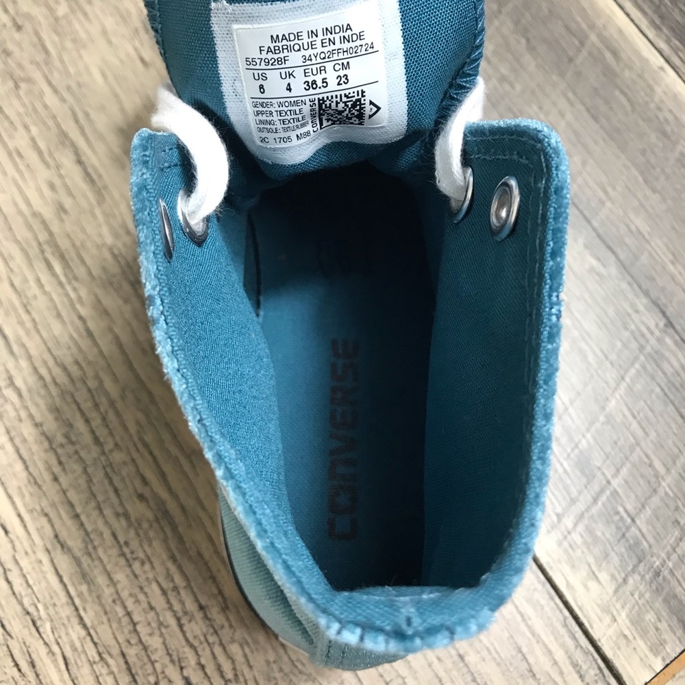 NWT Converse Ctas HI Velvet Teal W AUTHENTIC - Picture 7 of 8